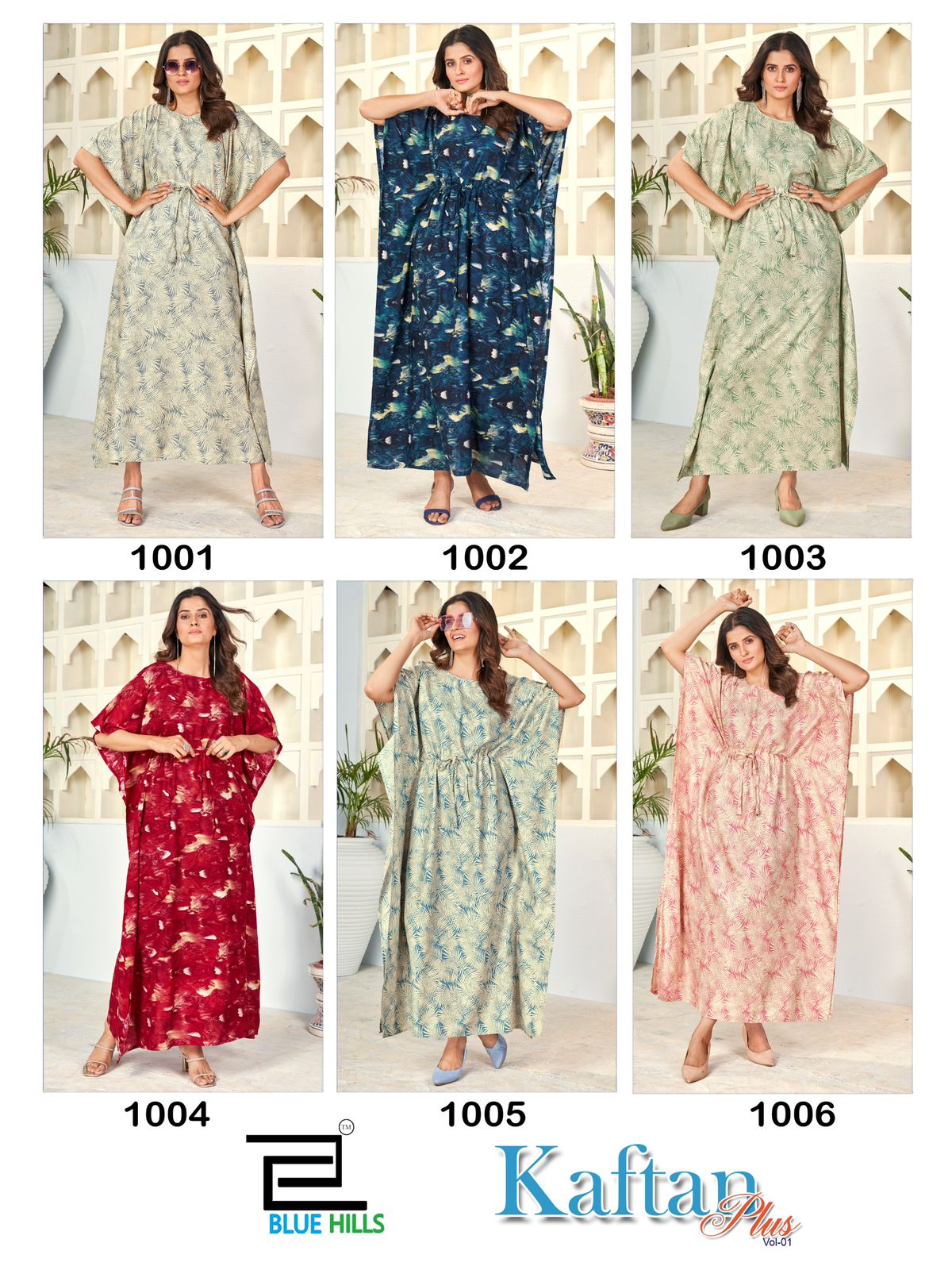 Kaftan Plus Vol 1 By Blue Hills Rayon Printed Kaftan Kurtis Wholesale Shop In Surat
